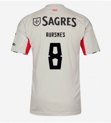 Benfica Fredrik Aursnes #8 Udebanetrøje 2025-26 Kortærmet